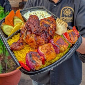 ٤ قطع شيش + ١/٤ فرخة